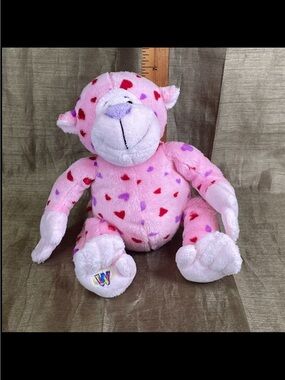 Ganz Webkinz Love Monkey HM343 Plush Stuffed Animal NO CODE Preowned Pink/Purple
